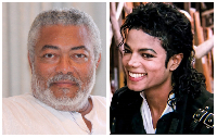 Former President Rawlings and pop music sensation Michael Jackson