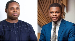 President of IMANI Africa, Franklin Cudjoe, (L) and Sammy Gyamfi