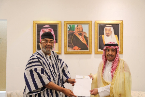 Alhaji Said Sinare presenting his Letters of Credence in Saudi Arabia