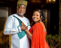 Mr. Hopeson Adorye with his wife, Empress Gifty