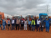 Some members of the Gas Tanker Drivers Union