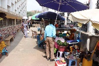 The surroundings of Accra Central Library had been turned into a market arena