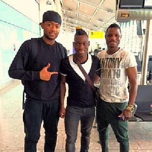 Christians Atsu and muslim duo Jordan Ayew (left) and Mubarak Wakaso (right)