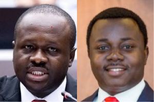 Dr Edward Omane Boamah (L) and Rev John Ntim Fordjour