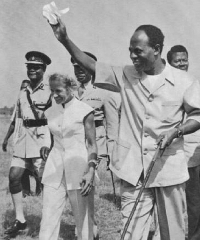 Hanna is seen here with Kwame Nkrumah