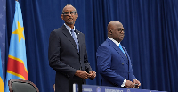 Rwanda's President Paul Kagame and Democratic Republic of Congo President, Felix Tshisekedi