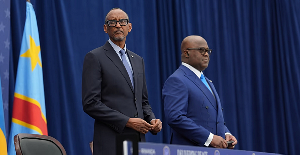 Rwanda's President Paul Kagame and Democratic Republic of Congo President, Felix Tshisekedi