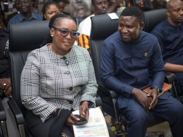 Eastern Regional Minister, Rita Adeji Awatey (L)