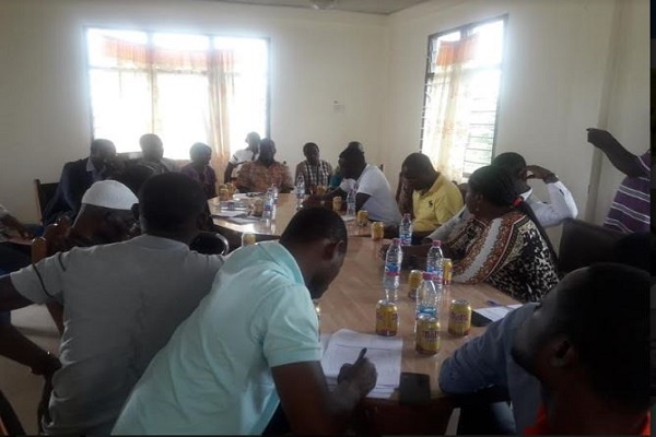 Members of PIAC before inspecting the deteriorating Nkoranza Anglican Primary School