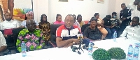 Dr. Mathew Opoku Prempeh addresses delegates after picking his forms