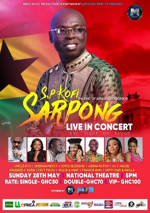 SP Kofi Sarpong Live In Concert will be held on May 28