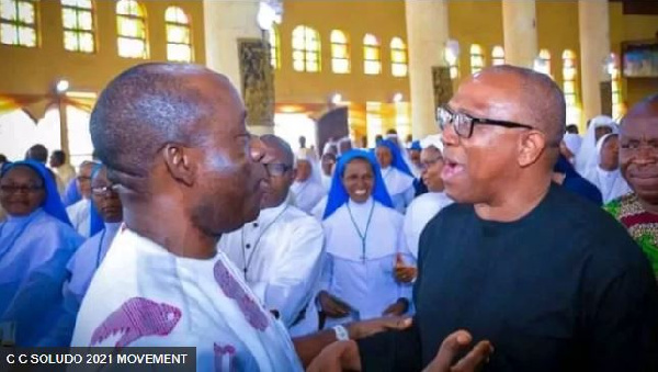 Professor Charles Soludo and oga Peter Obi as dem meet