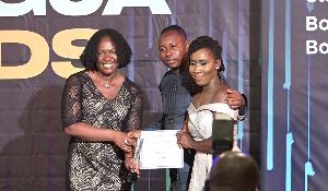 Grace Nana Esi Boateng receiving her award