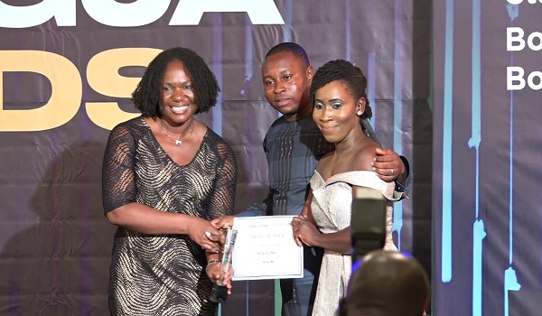 Grace Nana Esi Boateng receiving her award