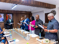 Energy Minister inaugurating the GNPC Explorco board