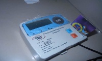 A photo of a prepaid meter