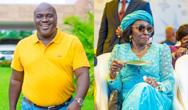 Chief of Staff Julius Debrah (L) and Nana Konadu Agyeman-Rawlings (R)