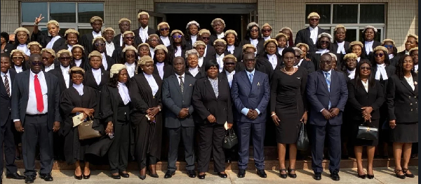 Chief Justice Paul Baffoe-Bonnie on January 22, 2026, sworn in 52 new Circuit Court judges