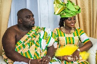 Asempa FM's KABA with his wife Valentina Ofori Afriyie