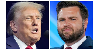 Donald Trump don announce say e don choose Ohio Senator JD Vance (L) as im vice-presidential nominee