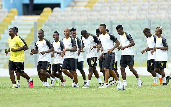 Players of the Black Stars at training