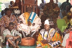 Overlord of the Bawku kingdom, Zugraan Bawku Naba Asigri Abugrago Azoka II (seated on a chair)