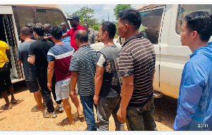 Some of the arrested galamseyers