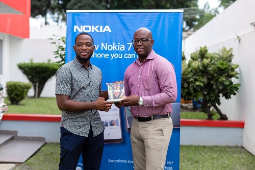Gilbert Asante received a brand new Nokia 7 Plus from HMD Global
