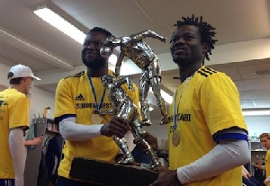 Gideon Baah With Anthony Annan Trophy