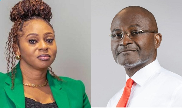 Kennedy Agyapong (R) and Sarah Adwoa Safo (L) have children together