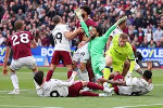 Watch the incident that led to West Ham's goal being disallowed against Arsenal