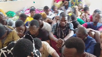 Some of the trafficked victims rescued during the police operation at Gomoa Buduburam.