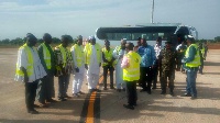 Sheikh I.C Quaye was in Tamale with the hajj board to inspect facilities at the Tamale Airport