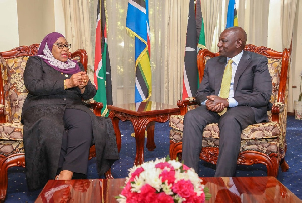 Kenya president William Ruto and Tanzania's Samia Suluhu Hassan