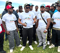 Olatunde Gideon Igbasan with some Nigerian youth in South Africa