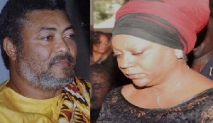 Jerry John Rawlings with Dr Valerie Sawyer in an enhanced photo