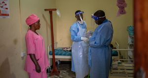 Manza Pantience oversees Ebola testing in Bunia, Congo