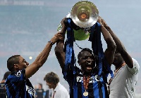 Muntari was part of Inter's treble team