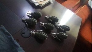 Grenades found on the suspects were seized by the police