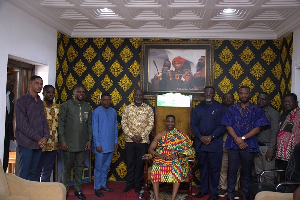 Okuapehene, Oseadeeyo Kwasi Akuffo Ababio III (seated) with officials from TCDA