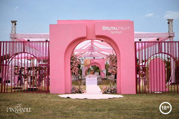 A photo of the Brutal Fruit Pink Table event