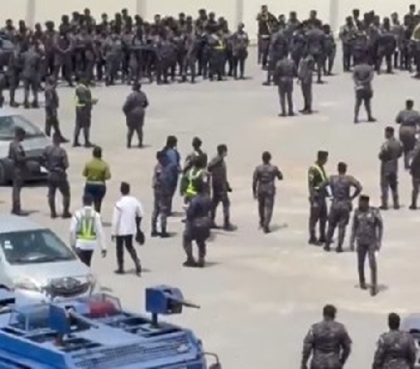 Numerous police personnel have been deployed to the Accra Sports Stadium