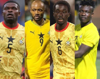 L-R: Partey, Jordan Ayew, Abdul Mumin and Joseph Aidoo are Ghanaian footballers