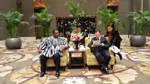 Deputy Ambassador to China Horace Ankrah with Prof. Jingkun Xu