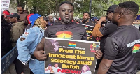 Some Ghanaians embarking in the demonstration