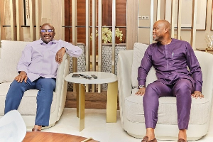 Wamkele Mene with Dr. Bawumia interacting during the visit