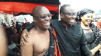 Kudjoe Fianoo and Kwesi Nyantakyi at EK Afranie's funeral