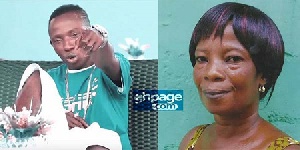 Patapaa Amisty and his mother