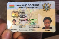 File photo of Ghana Card