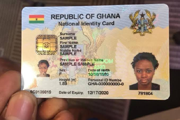 File photo of Ghana Card